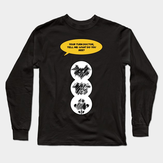 Rorschach phrases #1 Long Sleeve T-Shirt by Roningasadesign